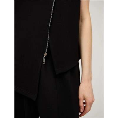 Черный асимметричный жилет