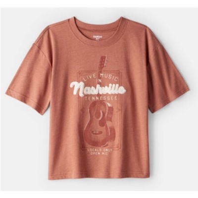 OshKosh B'gosh    Boys Nashville Music Short-Sleeve Graphic Tee - Brown