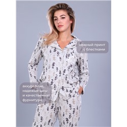 Женская пижама со штанами и рубашкой ТК-252.сер