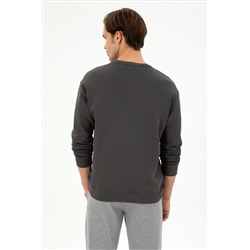 Erkek Antrasit Basic Sweatshirt