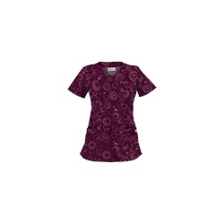 UA Total Eclipse Wine Scallop Neck Top