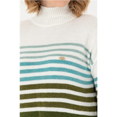 Kadın Kum Balıkçı Yaka Kazak