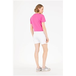 Kadın Beyaz Örme Şort