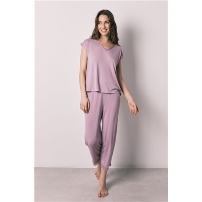 Pijama Capri viscosa tacto suave rosa