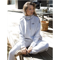 Худи среднего объема из эластичного футера трехнитики c начесом