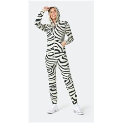 ZEBRA SLIM JUMPSUIT OFF-WHITE