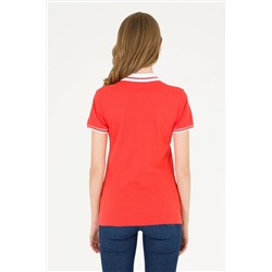Kadın Kırmızı Polo Yaka Tişört