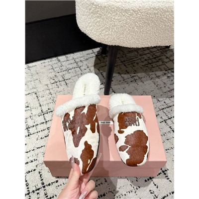 Меховые мюли  МИУ МИ*У