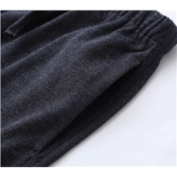 Женские повседневные свободные осенне-зимние теплые облегающие шерстяные брюки