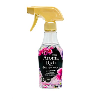 LION Кондиционер-спрей Aroma Rich Juliette, разглаживающий белье, цветочный аромат, 280 мл. бутылка