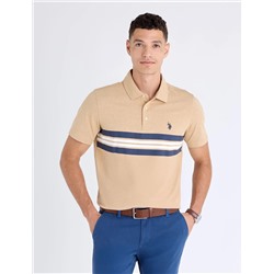 ENGINEERED PRINTED STRIPE JERSEY POLO SHIRT