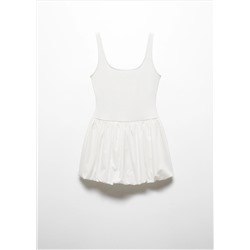 Vestido evasé combinado
