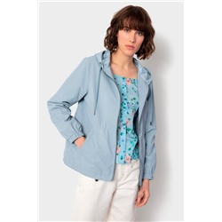 Cortavientos con capucha Celeste