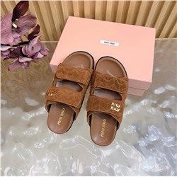 Женские замшевые шлепки  МИ* МИ*У