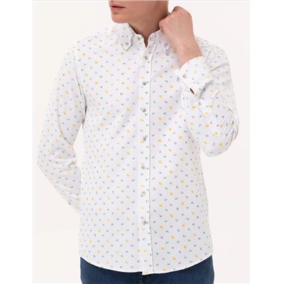 Açık Yeşil Slim Fit Uzun Kollu Gömlek