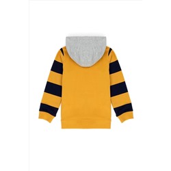 Erkek Çocuk Hardal Kapüşonlu Sweatshirt