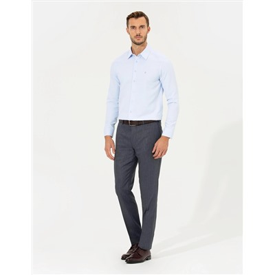 Açık Mavi Slim Fit Uzun Kollu Gömlek