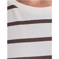 Лонгслив в полоску из премиального хлопка с эластаном