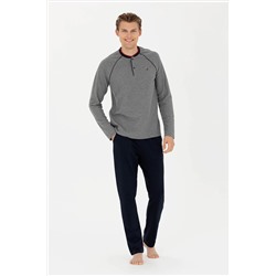 Erkek Antrasit Melanj Pijama Takımı