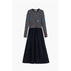 Vestido combinado rayas