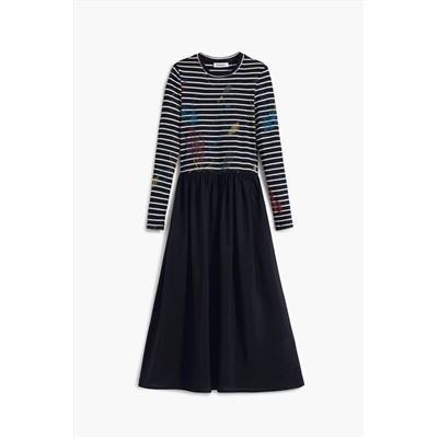 Vestido combinado rayas