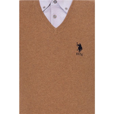 Erkek Camel Melanj Basic Kazak