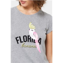 Camiseta Cylia Gris jaspeado