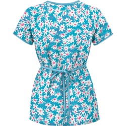 UA Daisy Mae Turquoise Mock Wrap Scrub Top