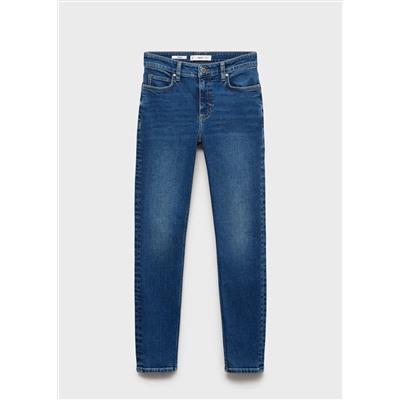 Jeans skinny tiro medio