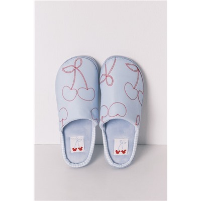 Zapatillas casa azul cerezas