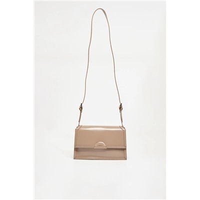 GUESS Bandolera de piel Isa - Topo