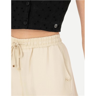 Siyah Crop Top Bluz