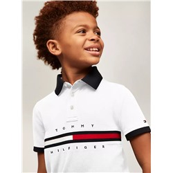 Tommy Hilfiger Kids' Short-Sleeve Flag Stripe Polo