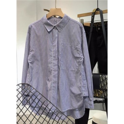 Свободная повседневная хлопковая  рубашка