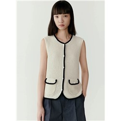Повседневный трикотажный жилет  АЙСИК*Л