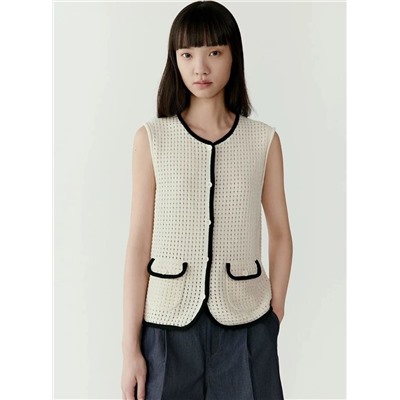 Повседневный трикотажный жилет  АЙСИК*Л