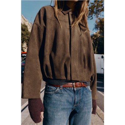 CHAQUETA BOMBER EFECTO ANTE