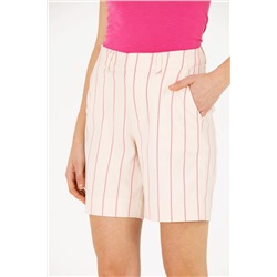 Kadın Pembe Dokuma Şort