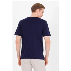 Erkek Lacivert Bisiklet Yaka Tişört