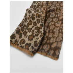 Мягкий стильный женский шарф/палантин с леопардовым принтом  Zar*a 💤