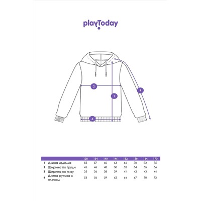 Толстовка PLAYTODAY, 1088882