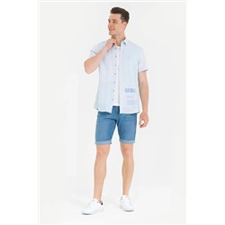 Erkek Açık Mavi Jean Şort