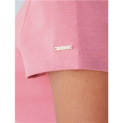 Футболка из плотного трикотажа с плетением риб 1*1