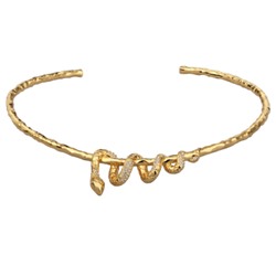 Колье Змея (кристаллы SW белые; покрытие золото), Есть комплект