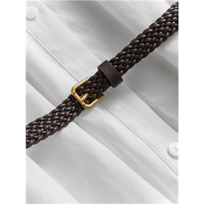 Женское льняное платье рубашка с ремнем   2 цвета