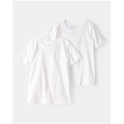 Boys 2-Pack Cotton Undershirts - White