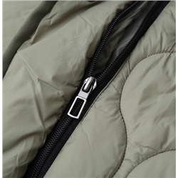 Женское свободное стеганое хлопковое пальто средней длины со съемным капюшоном