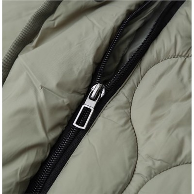 Женское свободное стеганое хлопковое пальто средней длины со съемным капюшоном