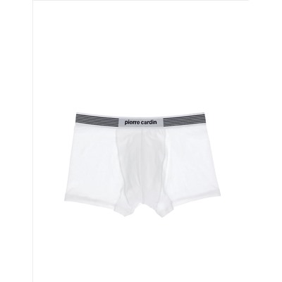 Beyaz Pamuk Modal Karışımlı Tekli Boxer