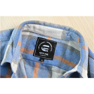 Мужская рубашка свободного покроя с длинными рукавами